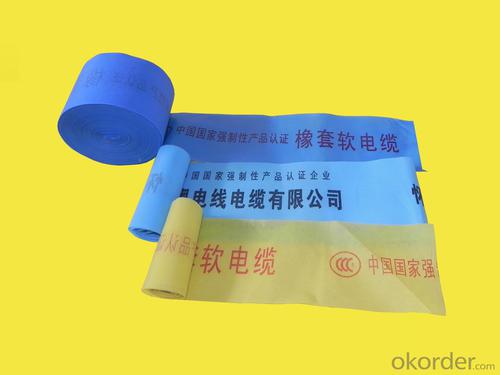 Printed nonwoven packing tape System 1