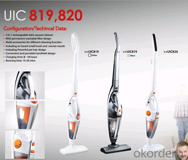 Two  In 1 rechargeable stick vacuum cleaner