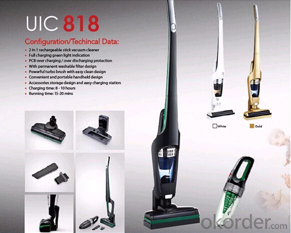 Auto Rechargeable Vacuum Cleaner With Stick
