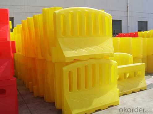 Plastic Warning barrier yellow red 2m