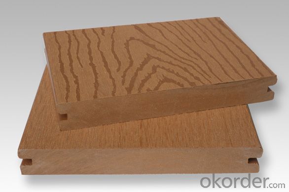 Bicolor Wood Plastic Composite (WPC) Decking With CE, SGS& FSC certificate