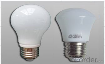 LED bulb, E27 screw-on, Ø55mm*104mm, 3.5W, 8leds, SMD2835, 250-350lm, White 5500-6500K, Ceramics+Glass