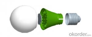 LED bulb, E27 screw-on, AØ60mm*102mm, 5W, 11leds, SMD2835, 400-450lm, White 5500-6500K, Aluminum+Plastic