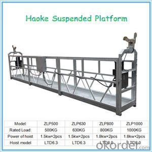 Aluminium Alloy Suspended Access Equipment ZLP800 Rated Load 800 kg