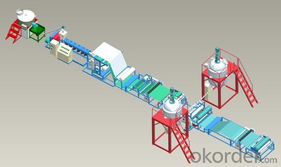 High Polymer Polyethylene Waterproofing Membranes Production Line  350kg Per Hour Capacity