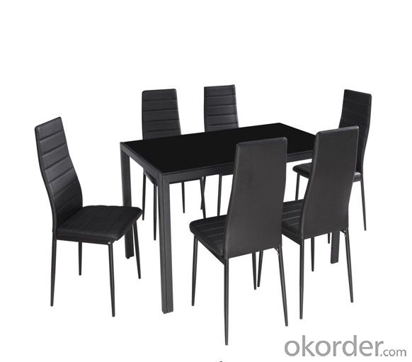 tempered glass dining set