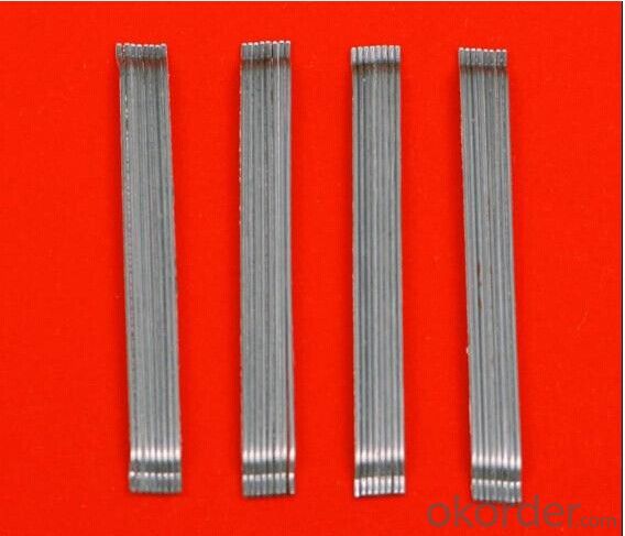 Glued Hooked End Steel Fiber with High Tensile Strength