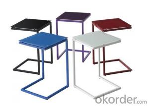 tempered glass side table