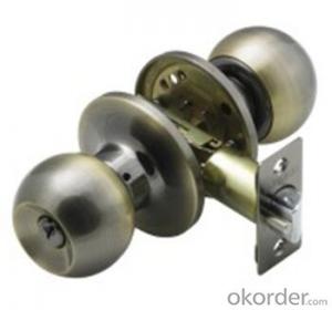 Round Knob Door Lock 607 AB/BK System 1