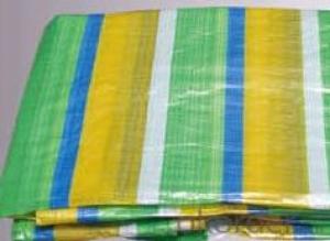 Both sides coated four color stripe PE Tarpaulin System 1