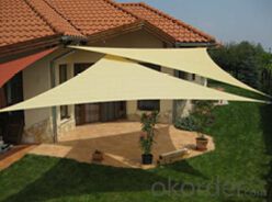 Beige Sun Shade Sail with Virgin Materials System 1