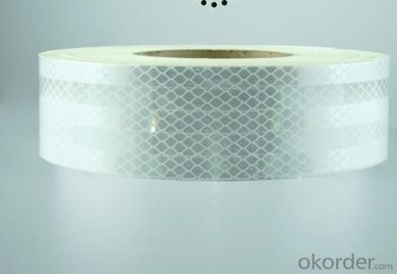 white color DOT-C2 reflective tape, high intensity grade micro-glass bead conspicuity tape for car System 1
