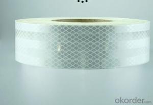 white color DOT-C2 reflective tape, high intensity grade micro-glass bead conspicuity tape for car