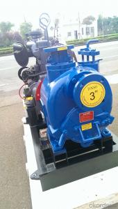 P-3 inch non clogging high suction self priming diesel water pump bare