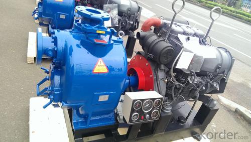 Self priming beinei diesel engine sewage waste trash water pump System 1