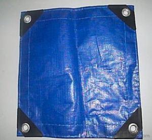 Waterproof blue tarpaulin fabric