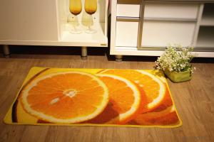 Orange Pattern Nylon Printed Carpet with Latex Back