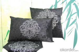 Two Side Black Color Printed Cotton Pillow