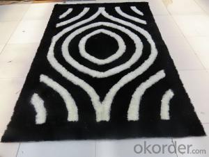 Flower Shape Hand Tufted Polyester Shaggy Rug System 1