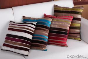 Stripe Pattern Cotton Fabric Printed Pillow Case