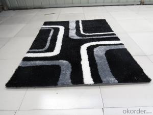 Customed Pattern Hand Tufted Polyester Shaggy Carpet System 1