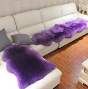 Good Quality Purple Color Australia Sheepskin Carpet