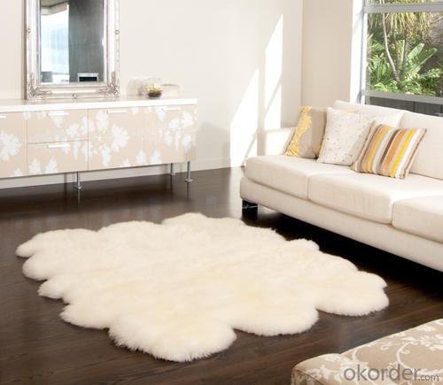 Long Hair Pure White Australia Sheepskin Carpet System 1