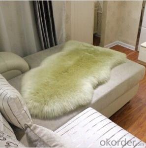 Lime Green Color Sheepskin Rug with Soft Touch