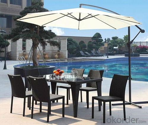 Iron Tube Rattan Dinner Set Outdoor System 1