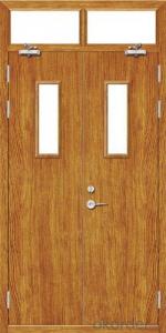 Anti Fire Door with Wooden Colors System 1