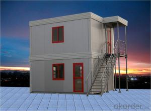 Double Storey Prefabricated Container House for Accommodation