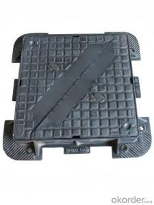 HOT! D400 F900 ductile iron square manhole cover with lock & hinge