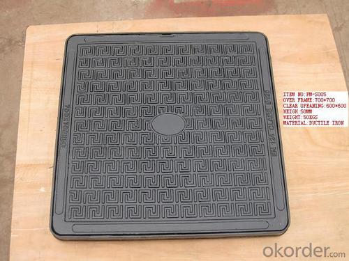 EN124 500mm Round SMC/BMC composite manhole cover System 1