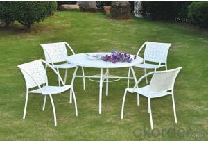 Outdoor White Garden Chair Table