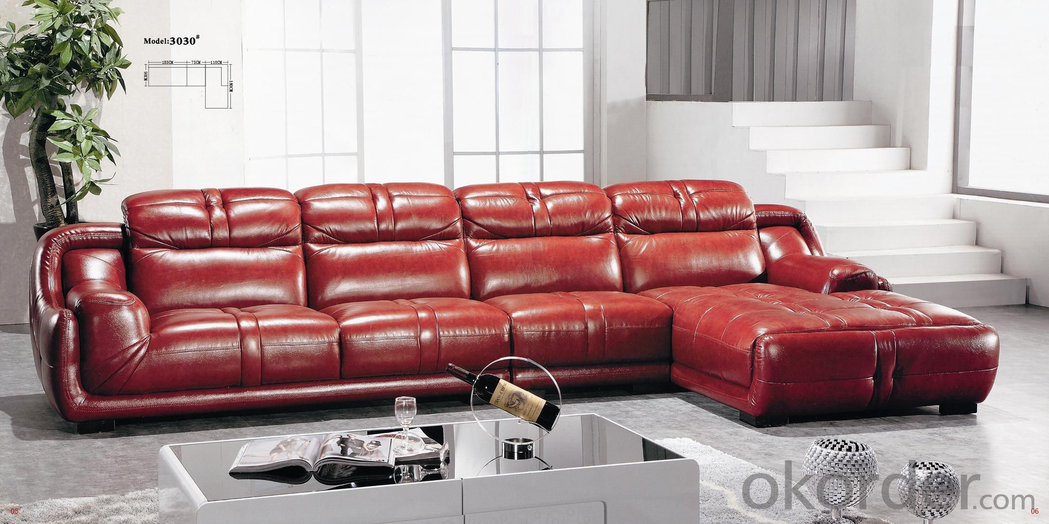 Leather sofa model-19