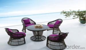 Outdoor Rattan Table Chair Set
