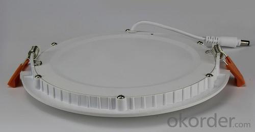 Slim Led Panel Light 6W CRI 80 PF 0.5 Recessed Mount Round Shape System 1