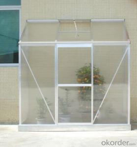 Lean-to Greenhouse with Polycarbonate and Aluminunm Alloy Structure