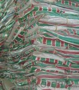 PE tarpaulin in Red&green&white stripe