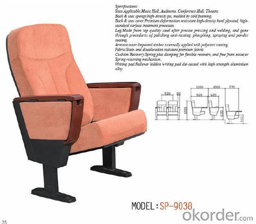 Cinema Chair/Theatre Chair/Auditorium Chairs With Table Pad 9038 System 1