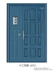 Security steel door with popular design,single security door