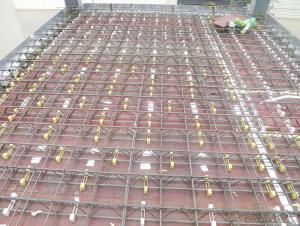 rebar truss with galvanized steel plate for building floor or just rebar truss for railway sleeper