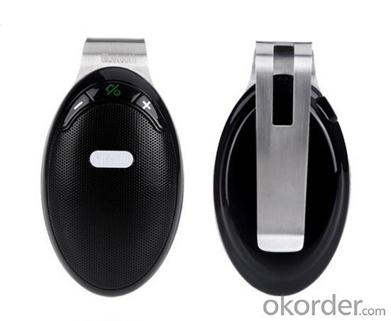 Portable solar bluetooth handsfree car kit speakerphone support music play System 1