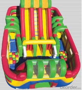 CE standard 0.55 mm PVC Material and bouncer Type giant inflatable slide System 1