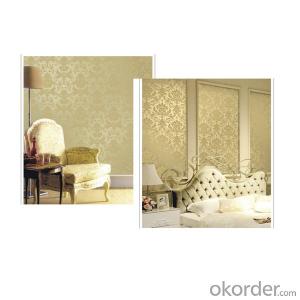 non woven backed with pvc embossed fashion desigh wallpaper