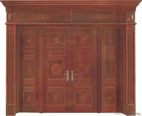 NEW EMBOSSED DESIGN Luxury Modern Security Metal Door System 1