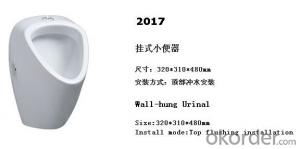 wall hung male ceramic men's corner urinal -2017