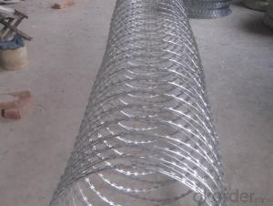 Hot Dipped Galvanised Razor Barbed Iron Wires System 1