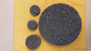 Foundry industry silicon carbide filters