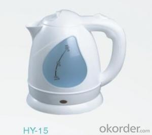 1.5 Litre Food-grade enviromental plastic PP Steel Electric Kettle with white Housing System 1